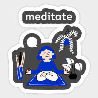 Meditate on a Rug Sticker